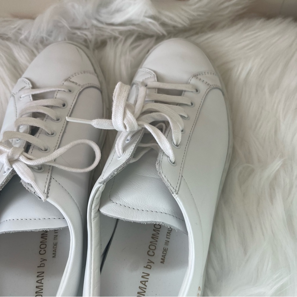 Common Projects Rose Gold & White Achilles Sneaker Size 37- fits an 8 - Picture 6 of 10